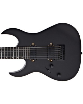 Spira Guitars S-407 MBK LH Roasted Maple HH 7-String (Left-Handed) - Satin Black